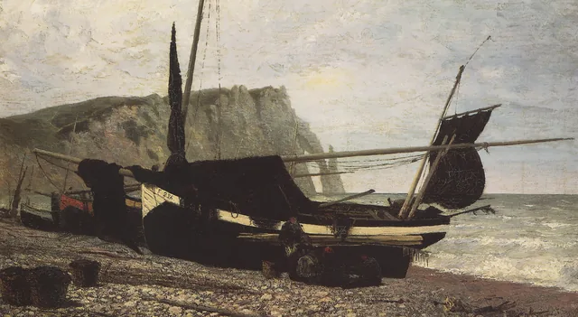 Fishing Boat, Etretat, Normandy, Vasily Polenov