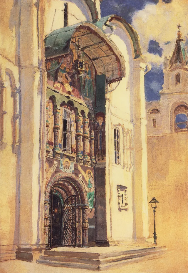 La catedral de la Dormición en Moscú, portal sur, Vasily Polenov