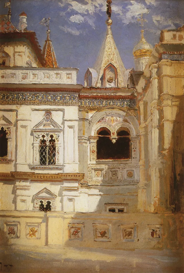 El palacio de los Terems en el Kremlin de Moscú, vista exterior