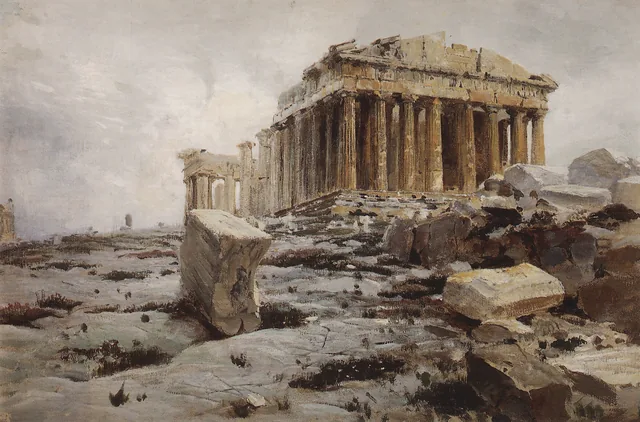 The Parthenon, Temple of Athena Parthenos, Vasily Polenov