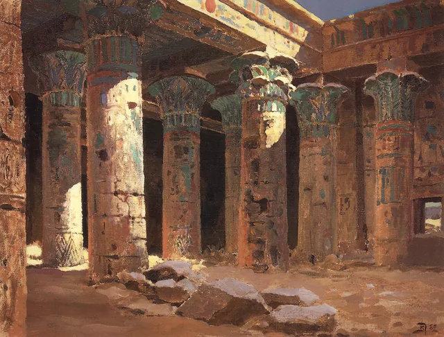 El templo de Isis en la isla de Filé, Vasily Polenov