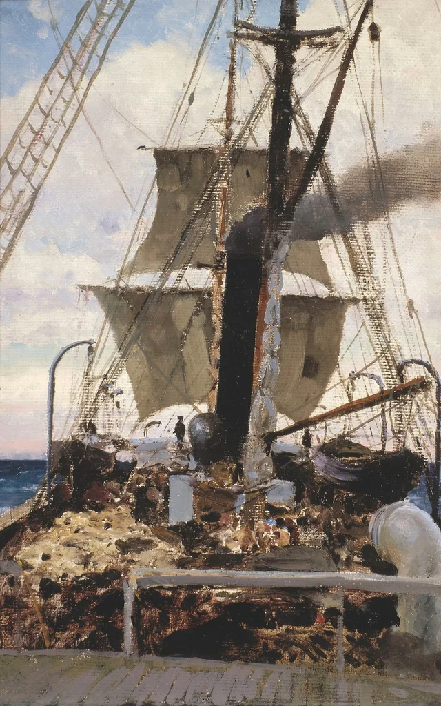 El vapor «Kornílov» en el Mediterráneo, Vasily Polenov