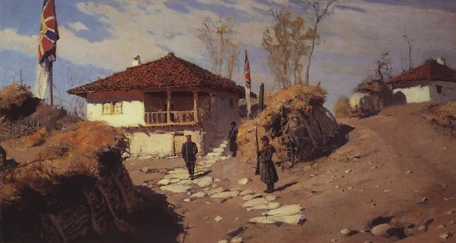 The Headquarters of the Commander of the Rushchuk Detachment at Brestovets, Vasily Polenov