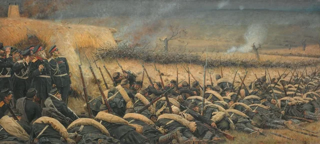 Antes del ataque, ante Plevna