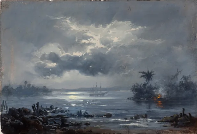 Estudo para «A Passagem de Humaitá», Victor Meirelles