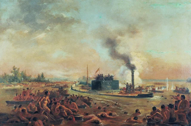 Étude pour « Le Passage de Humaitá », Victor Meirelles