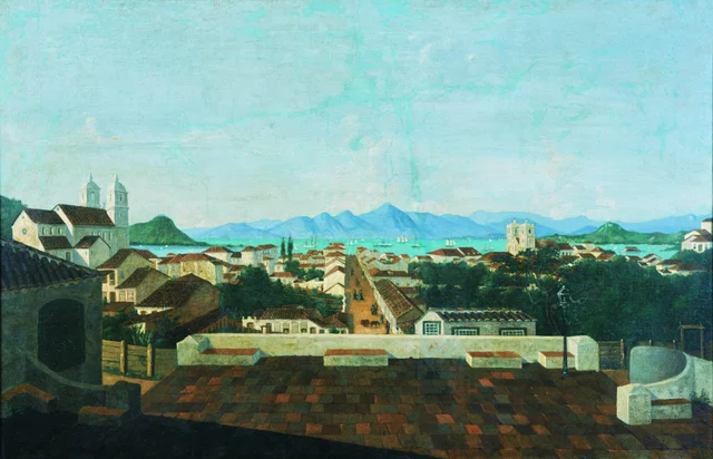 Vista parcial de la ciudad de Nossa Senhora do Desterro (actual Florianópolis), Victor Meirelles