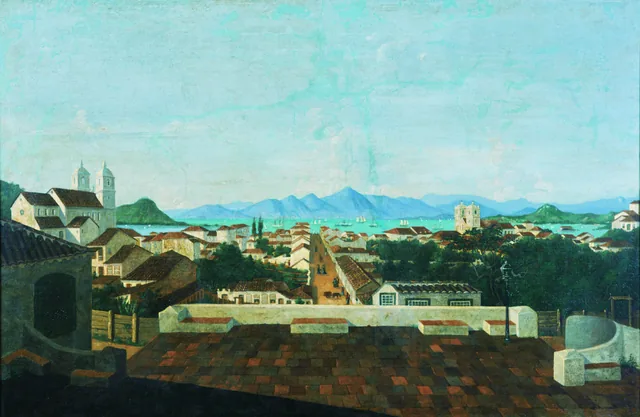 Vista parcial da cidade de Nossa Senhora do Desterro (hoje Florianópolis), Victor Meirelles