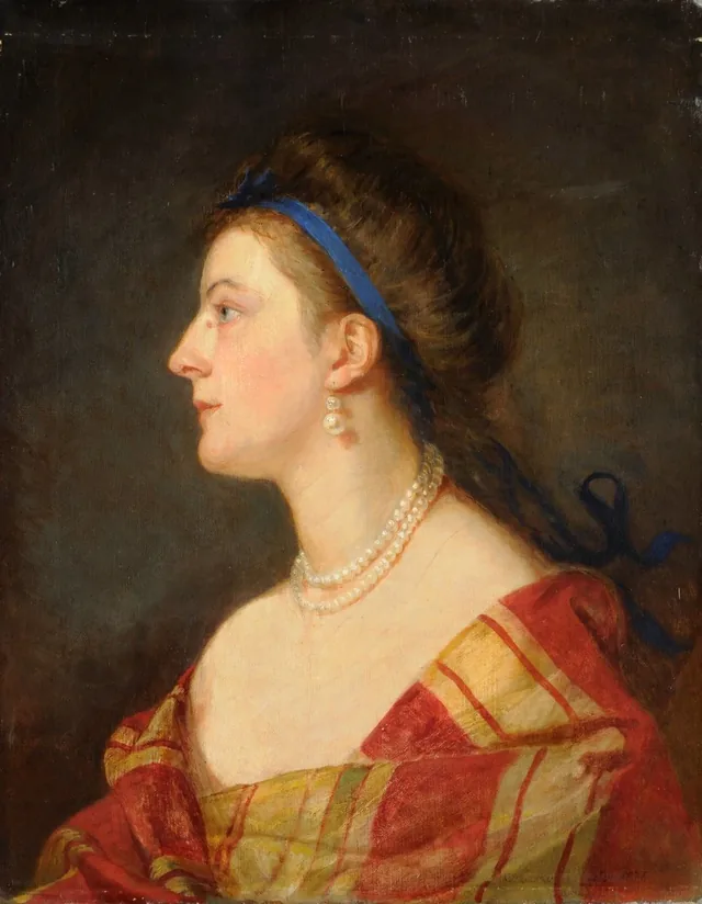 Retrato da esposa do artista, Viktor Madarász