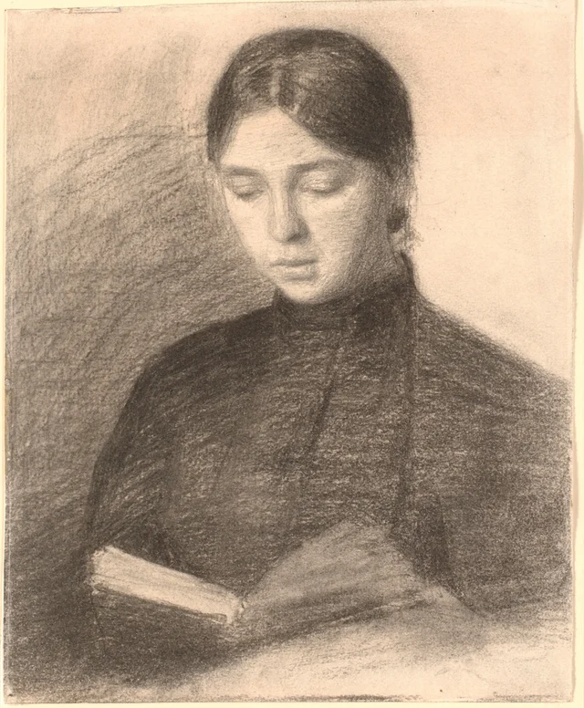 読書する画家の妹アンナ