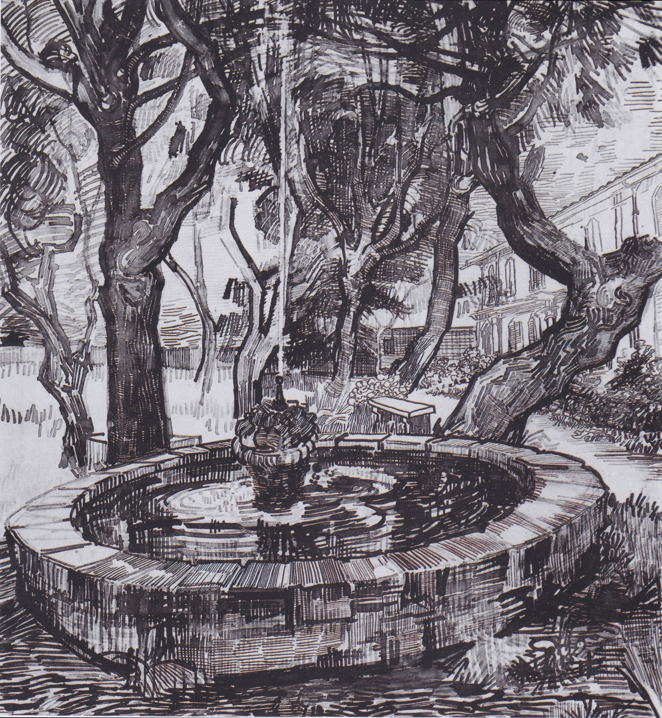 Fountain in the garden of the hospital of Saint-Paul, Vincent van Gogh