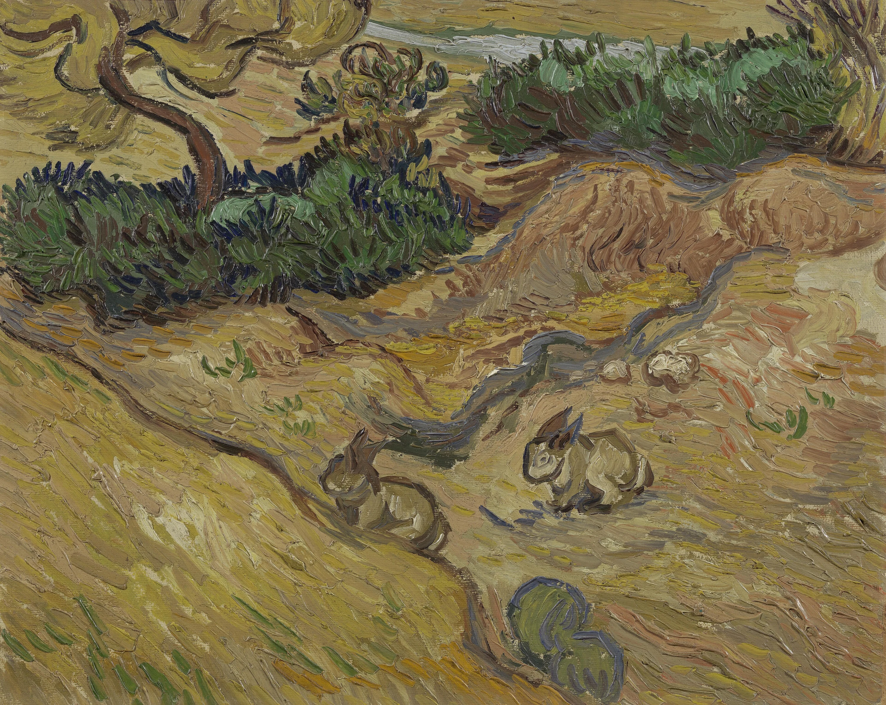 Landscape with Rabbits, Vincent van Gogh