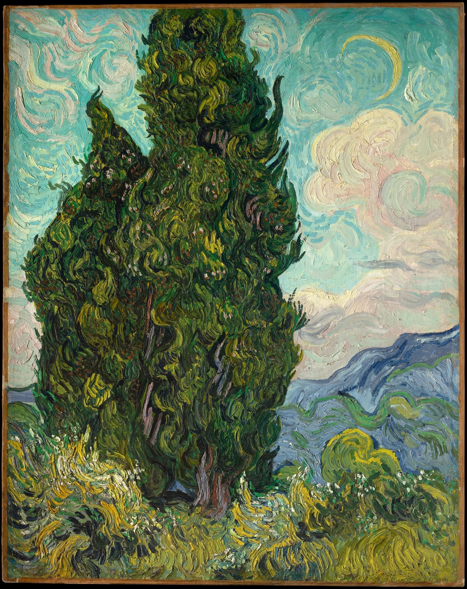 Les Cyprès, Vincent van Gogh