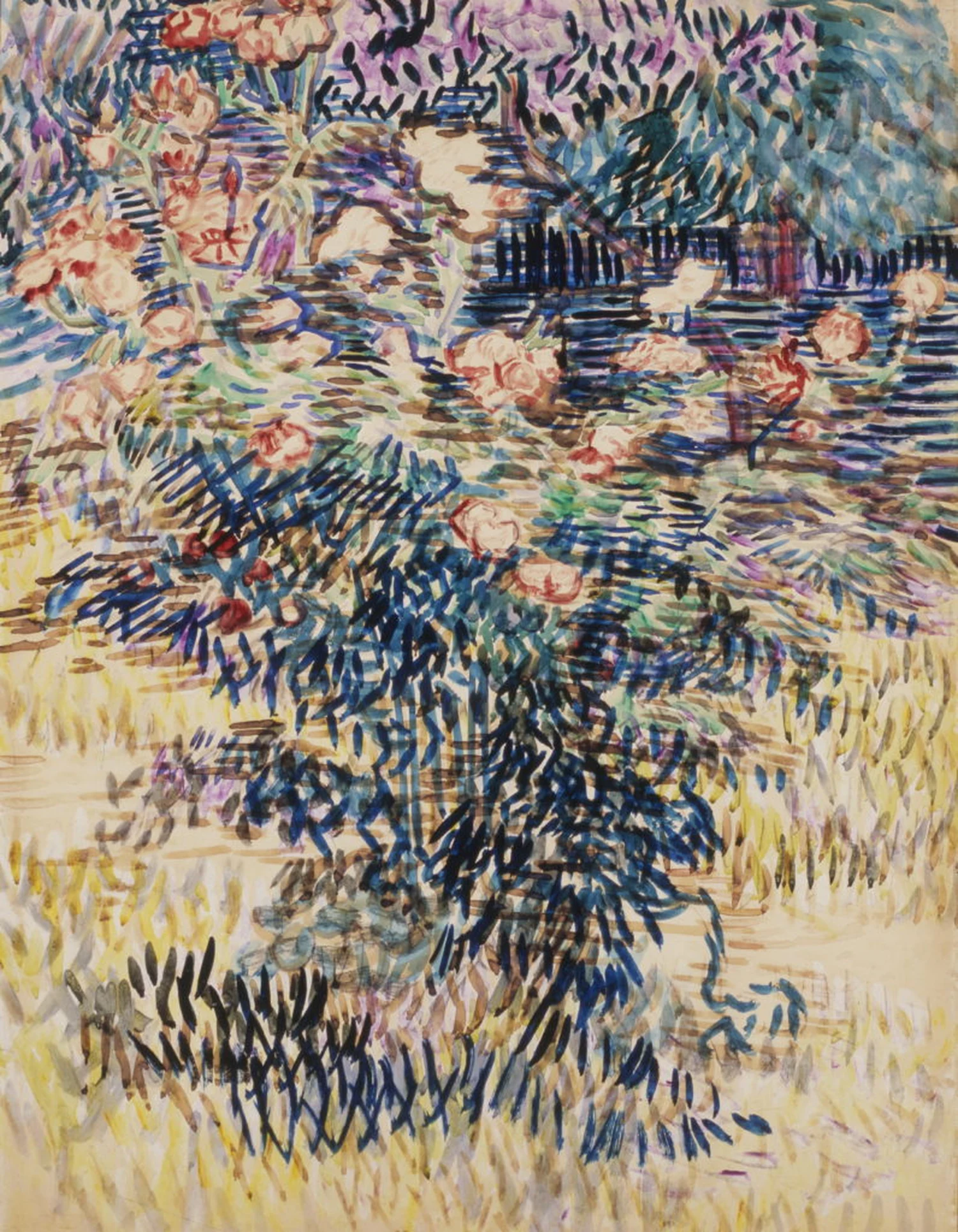 Les Lauriers roses. Le jardin à l'hôpital à Saint-Rémy, Vincent van Gogh
