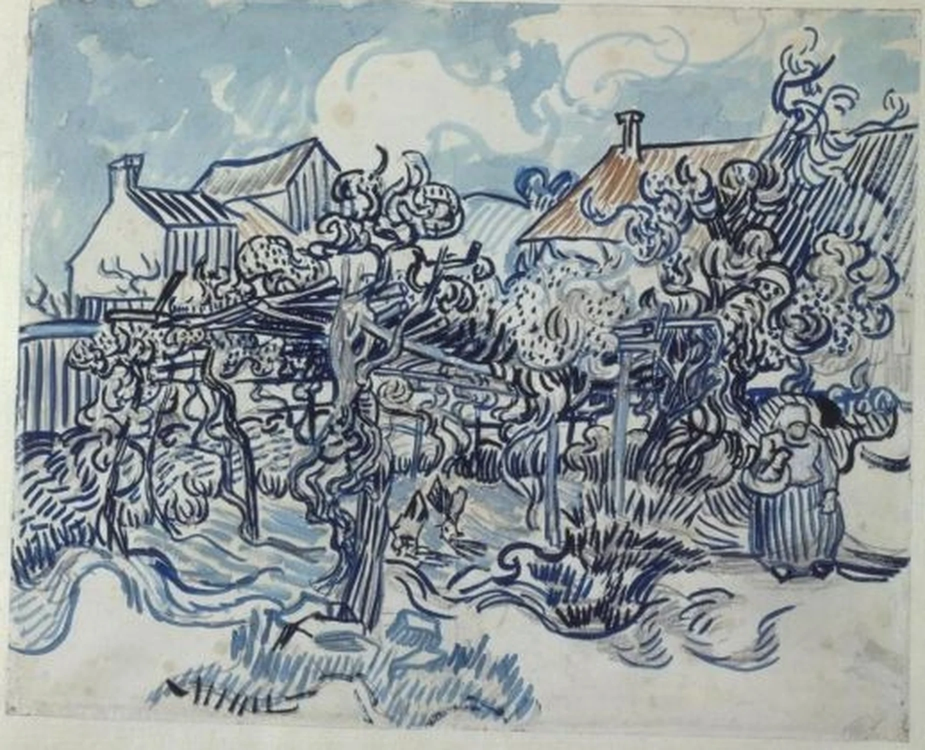Old Vineyard with Peasant Woman, Vincent van Gogh