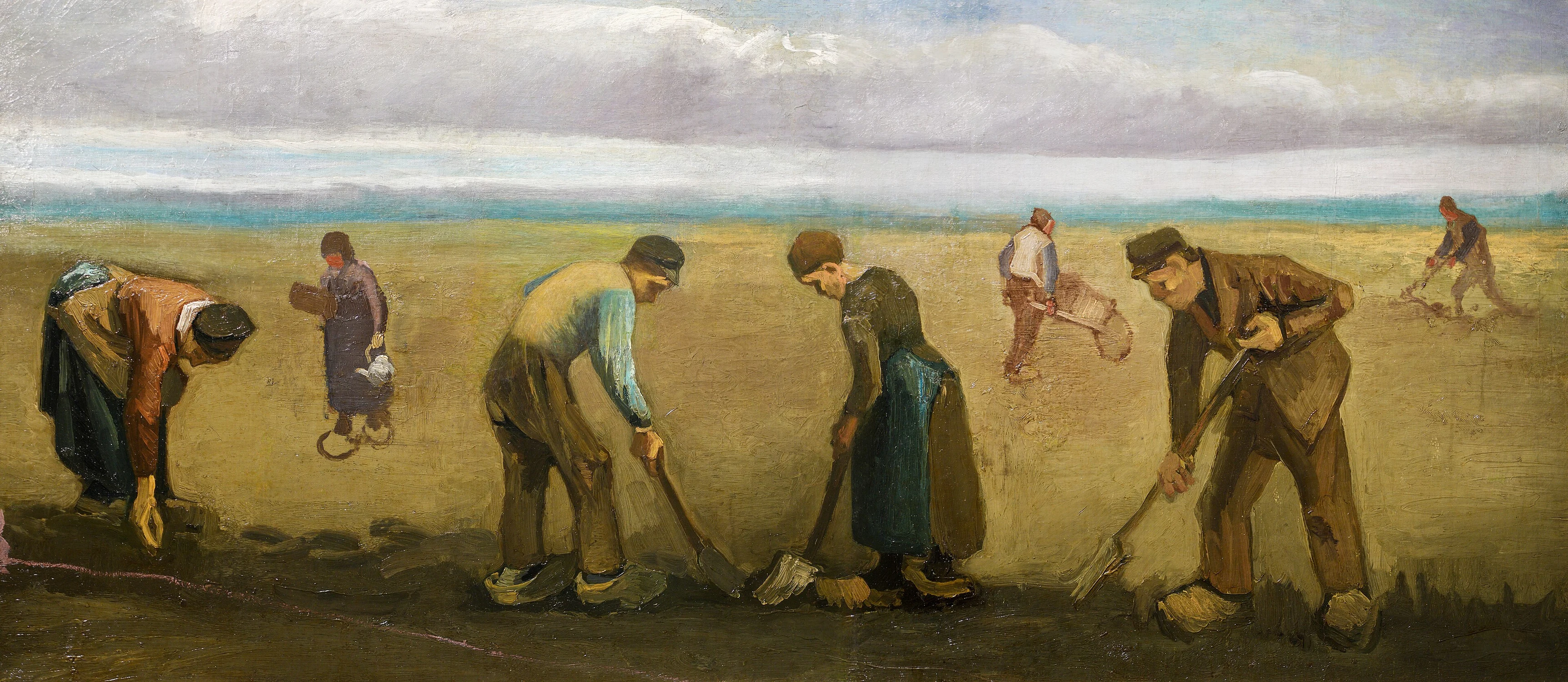 Peasants Planting Potatoes, Vincent van Gogh