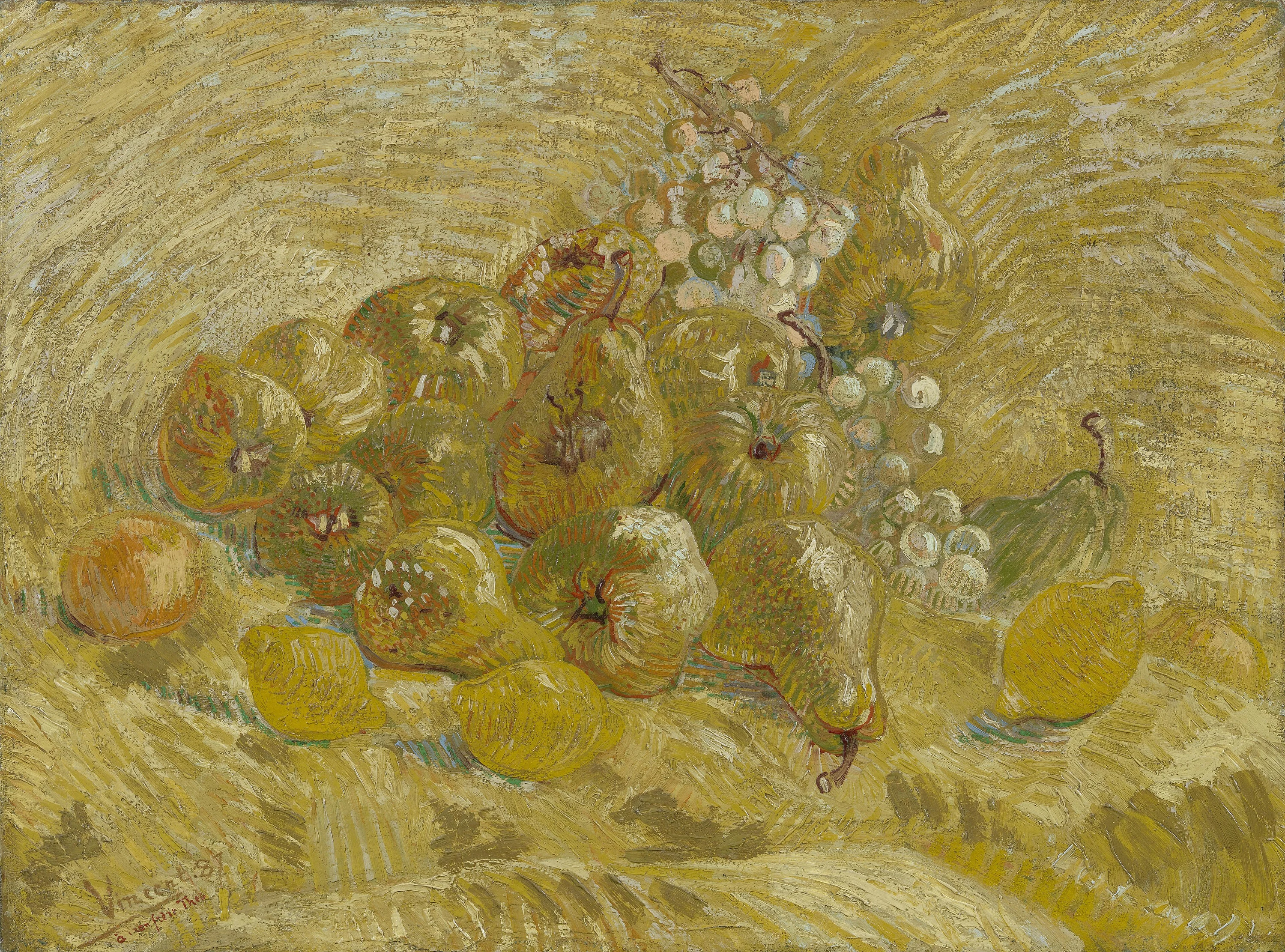 Quinces, lemons, pears and grapes, Vincent van Gogh