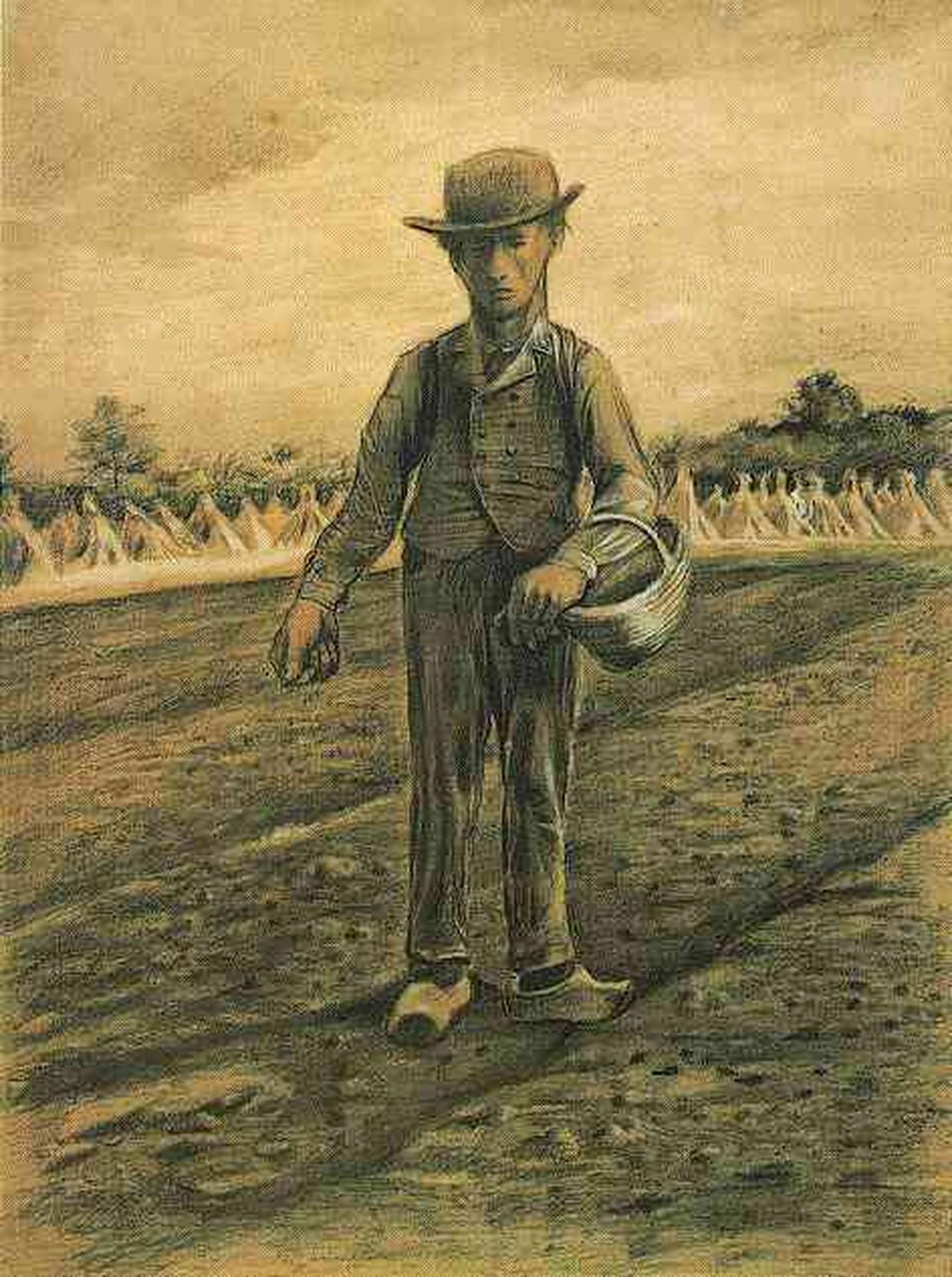 Sower with Basket, Vincent van Gogh