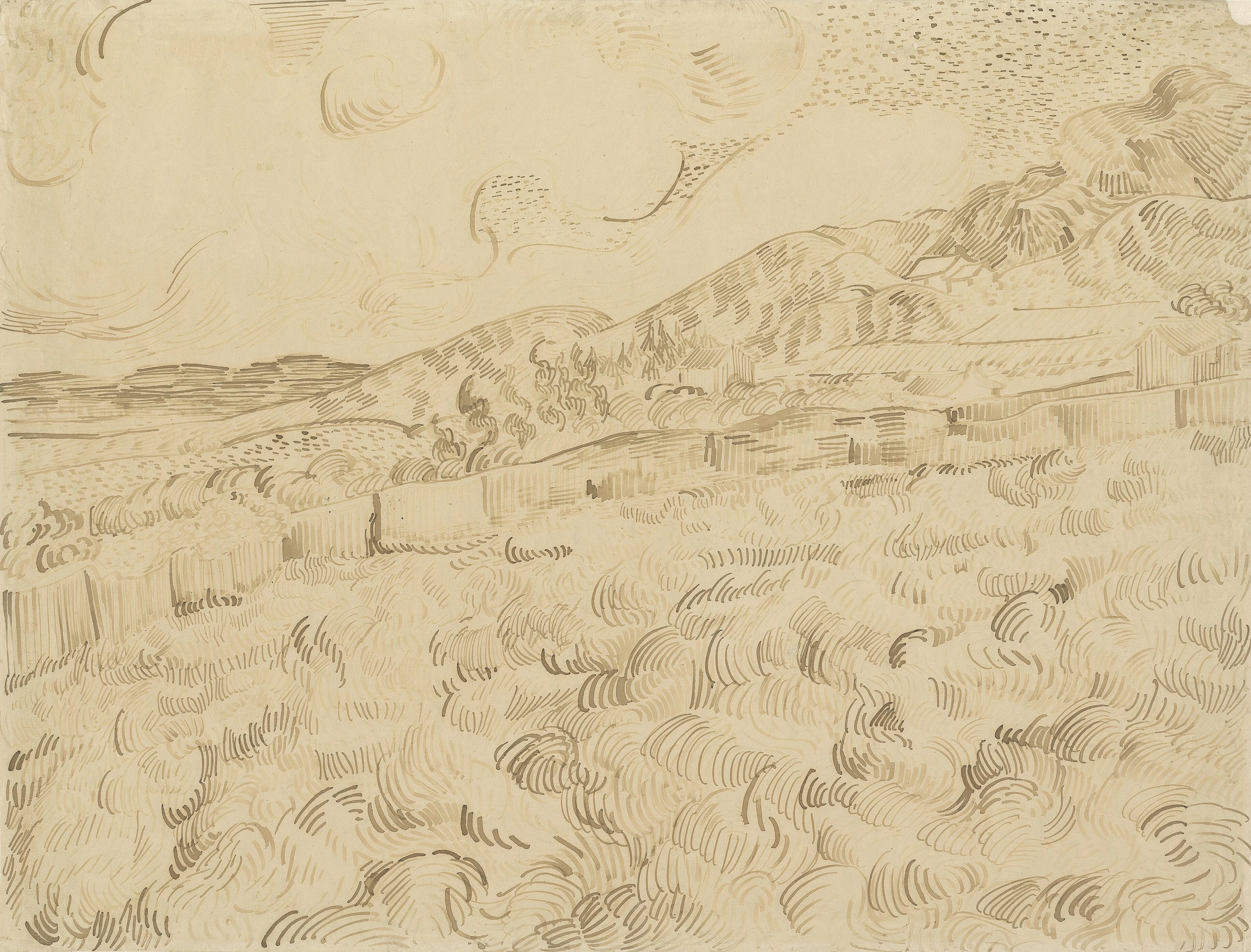 The Enclosed Wheatfield After a Storm, Vincent van Gogh