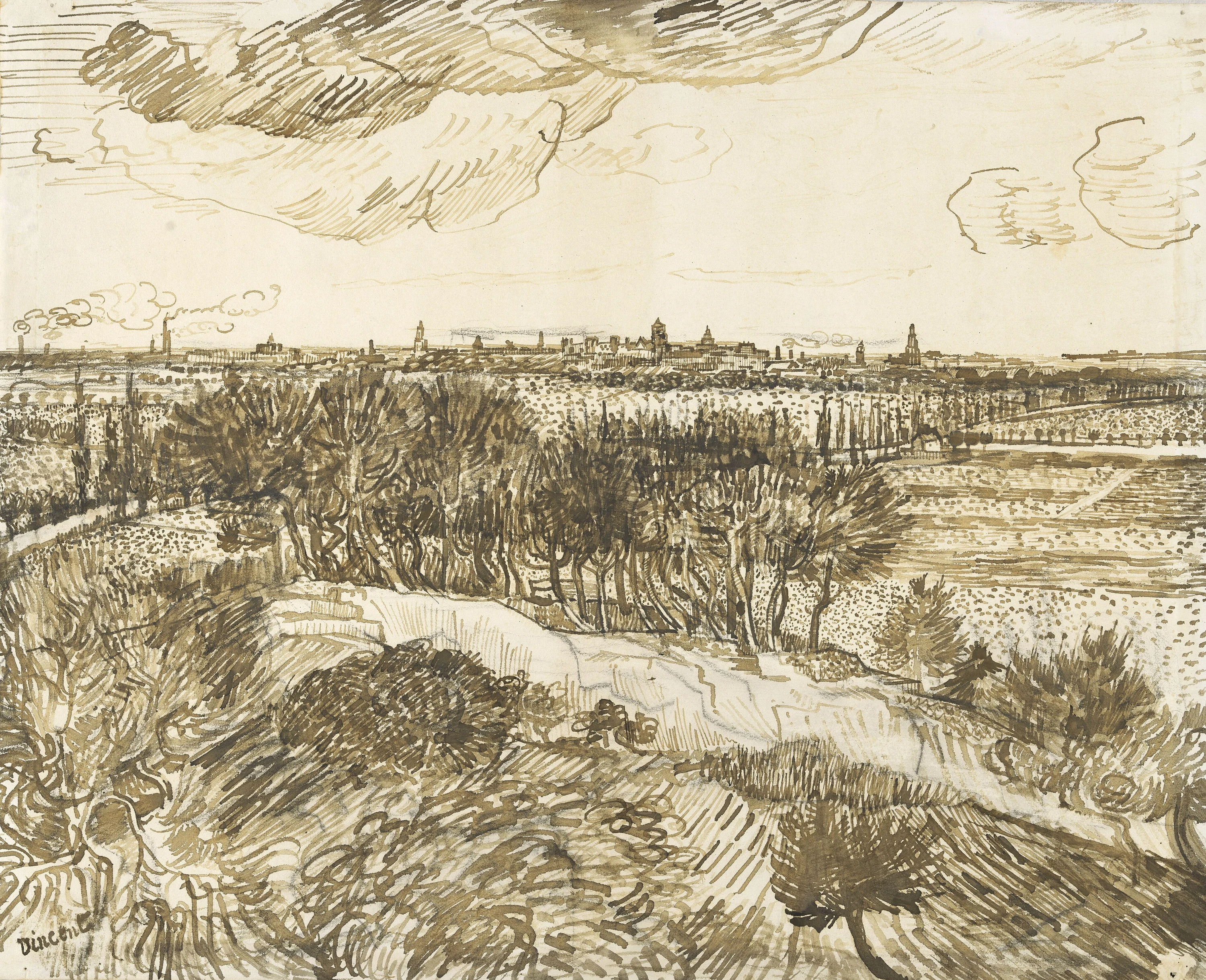 View of Arles from Montmajour, Vincent van Gogh
