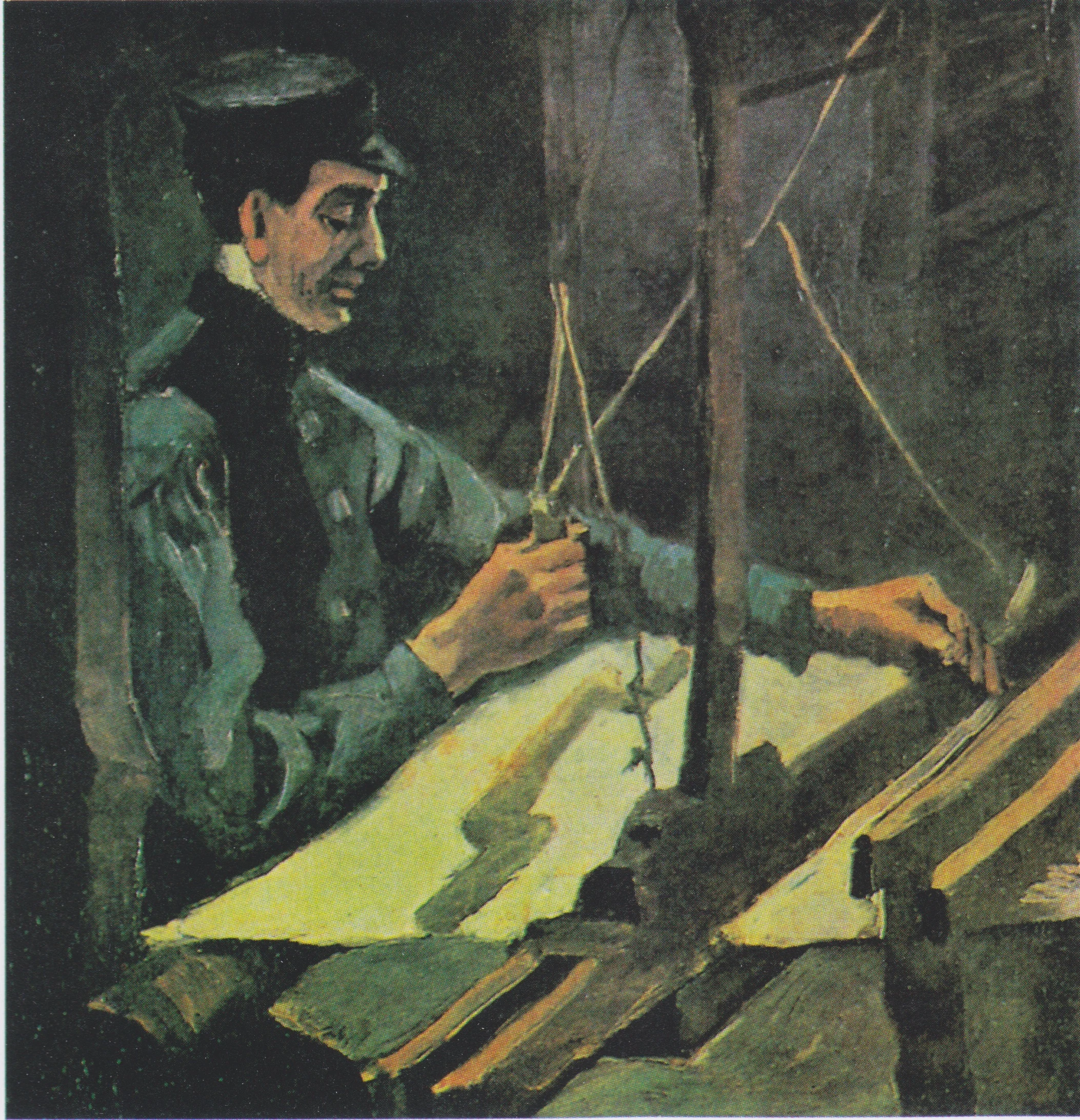 Weaver Facing Right (Half-Figure), Vincent van Gogh