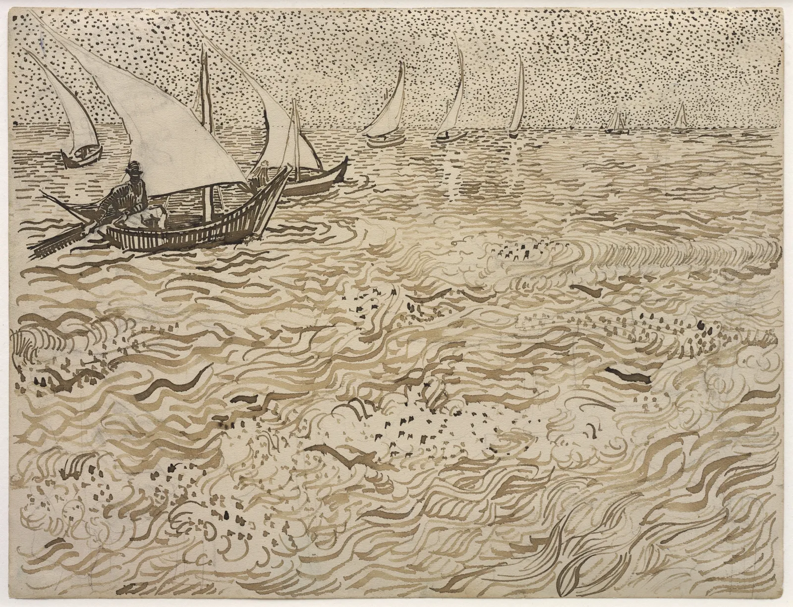 Bateaux à Saintes-Maries, Vincent van Gogh