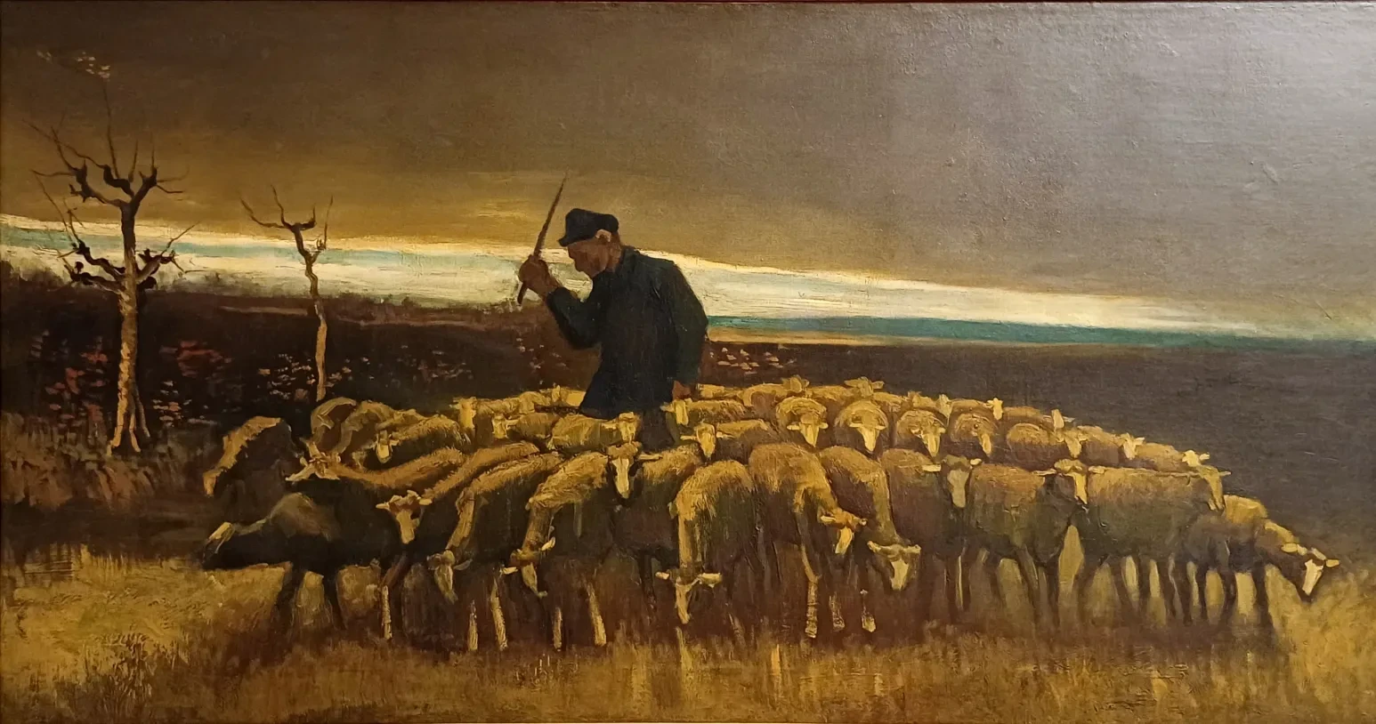 Berger avec un troupeau de moutons, Vincent van Gogh