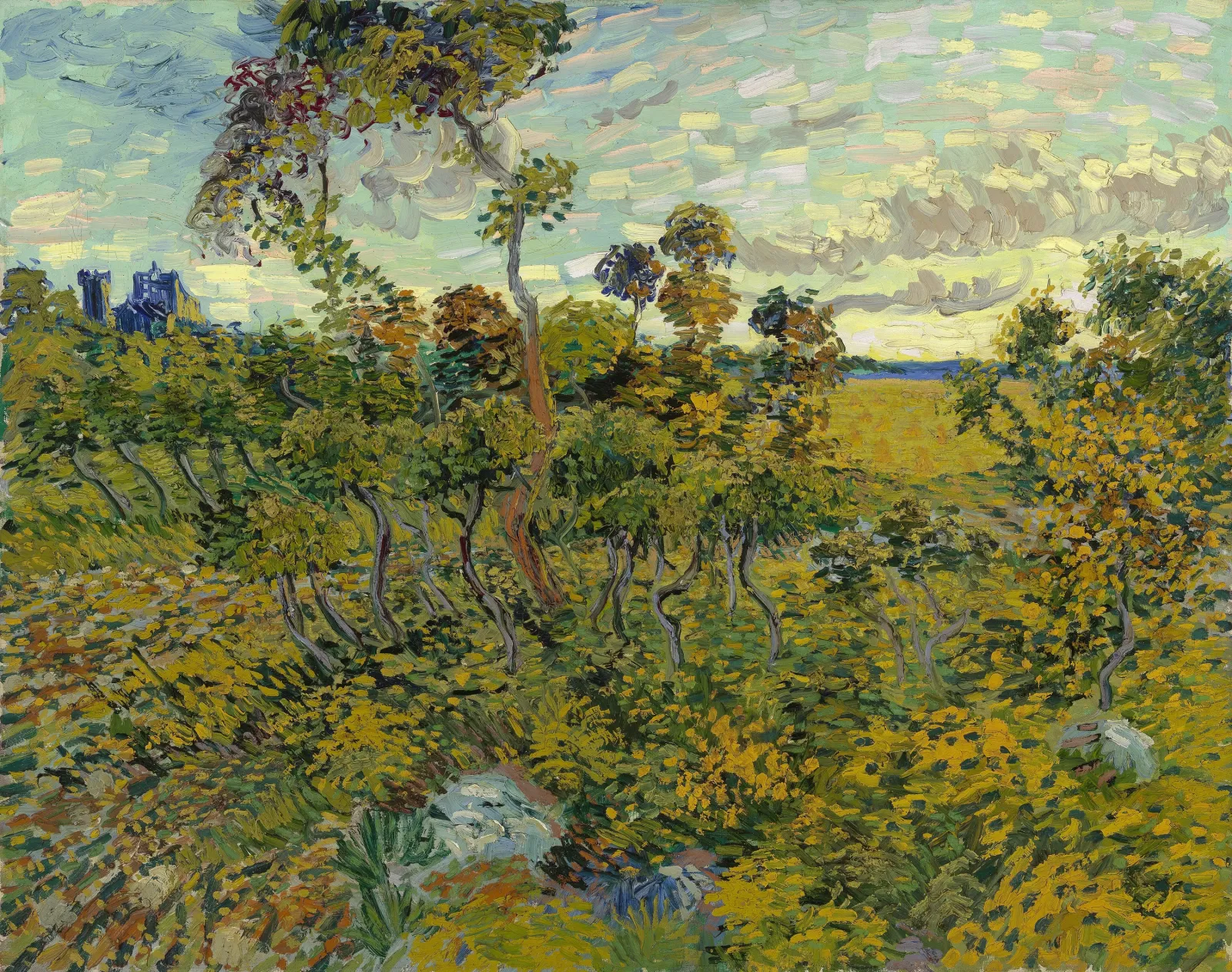 coucher de soleil à Montmajour, Vincent van Gogh