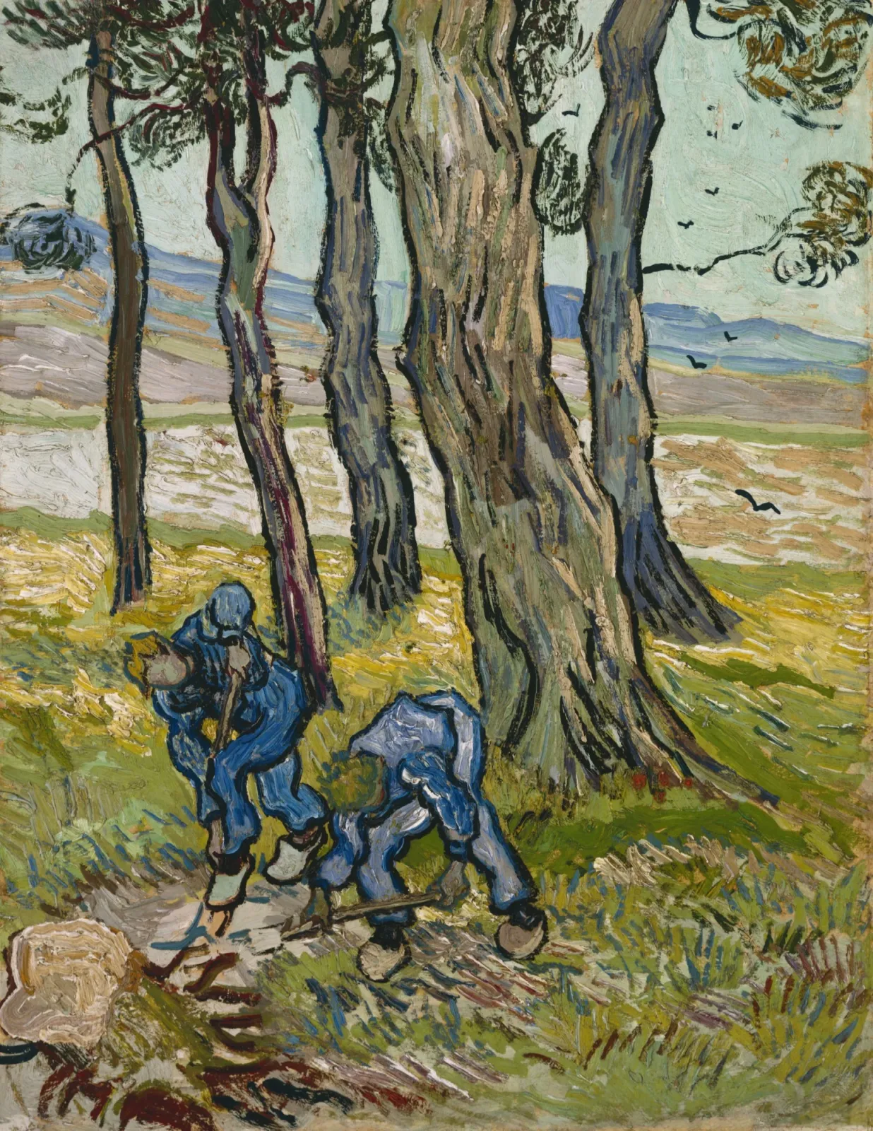 Deux bêcheurs parmi les arbres / Les bêcheurs, Vincent van Gogh