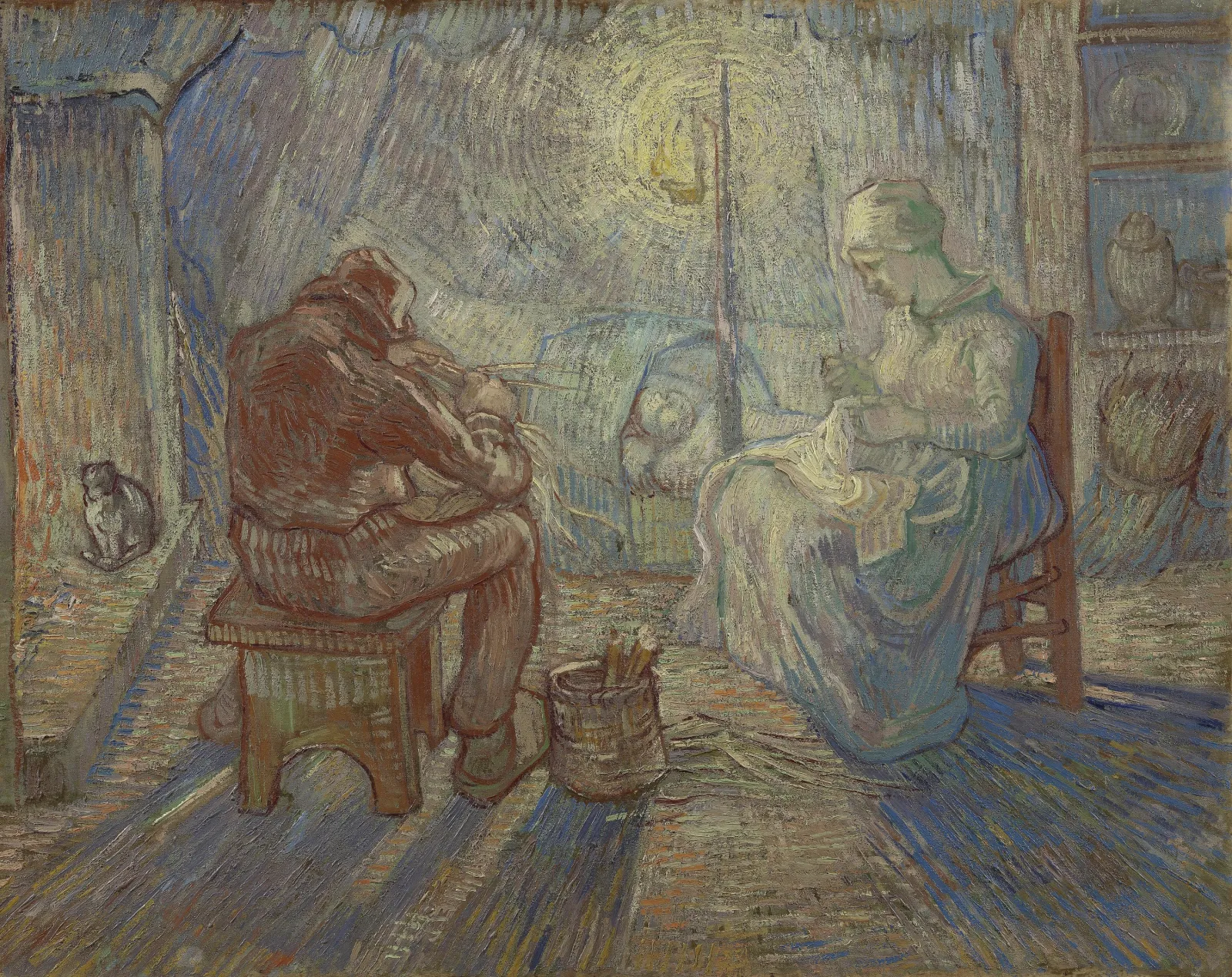 Evening (after Millet), Vincent van Gogh