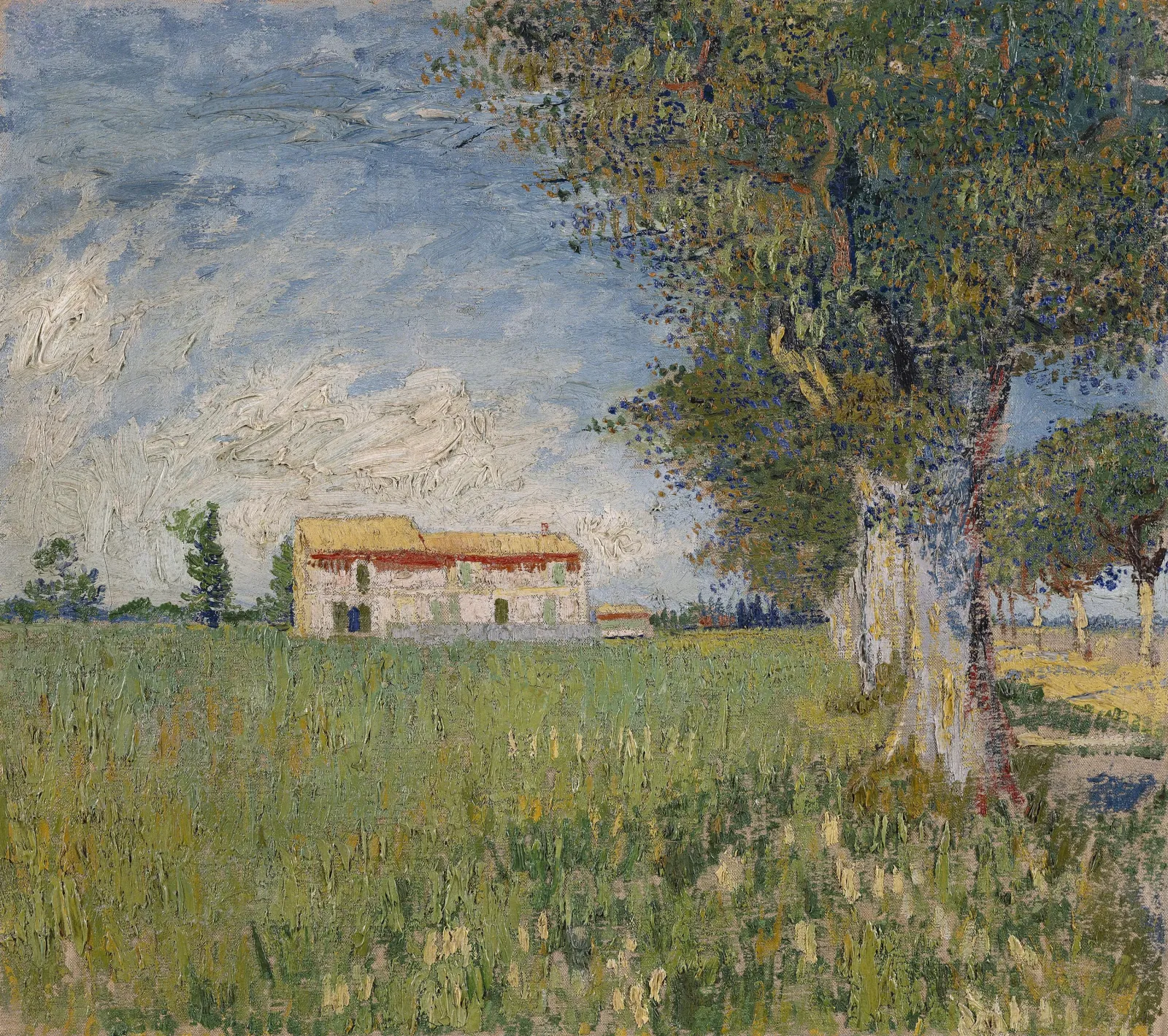 Farmhouse in a wheat field, Vincent van Gogh