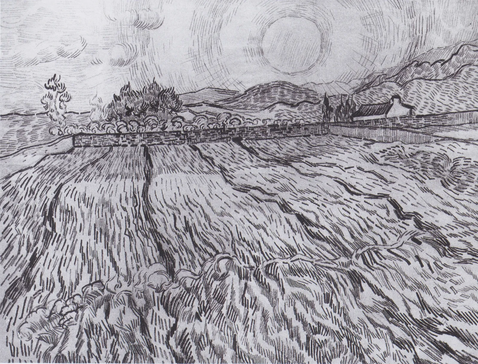 Fenced field behind the hospital of Saint-Paul, Vincent van Gogh