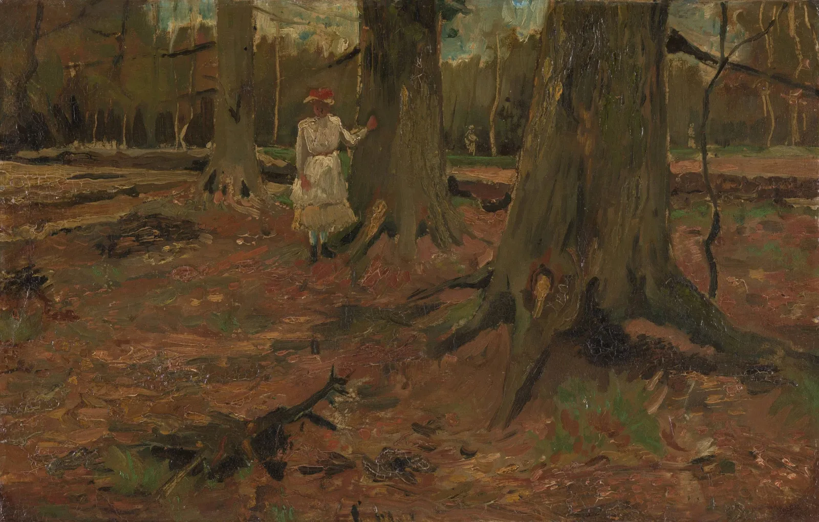 Fille en blanc dans les bois, Vincent van Gogh