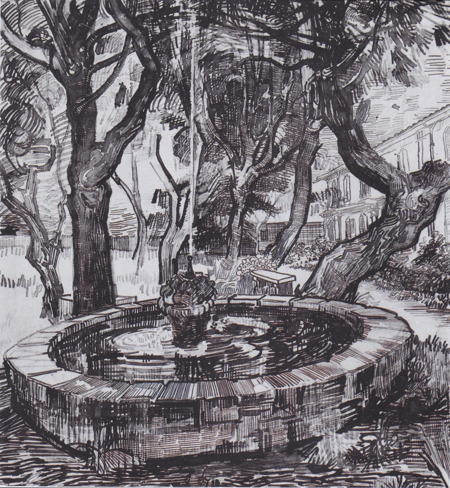 Fountain in the garden of the hospital of Saint-Paul, Vincent van Gogh