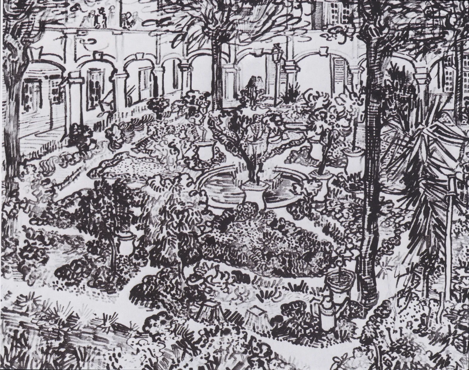 Garden of the Hospital in Arles, Vincent van Gogh