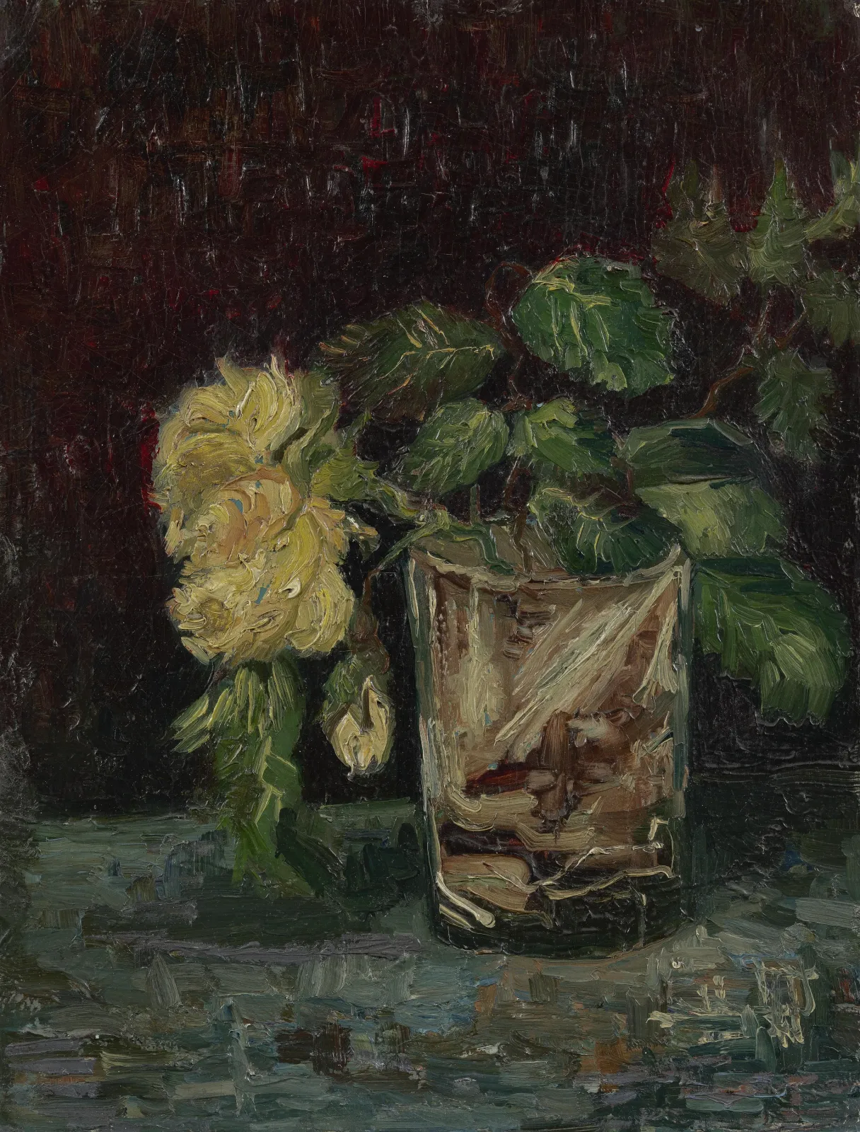 Glass with Yellow Roses, Vincent van Gogh