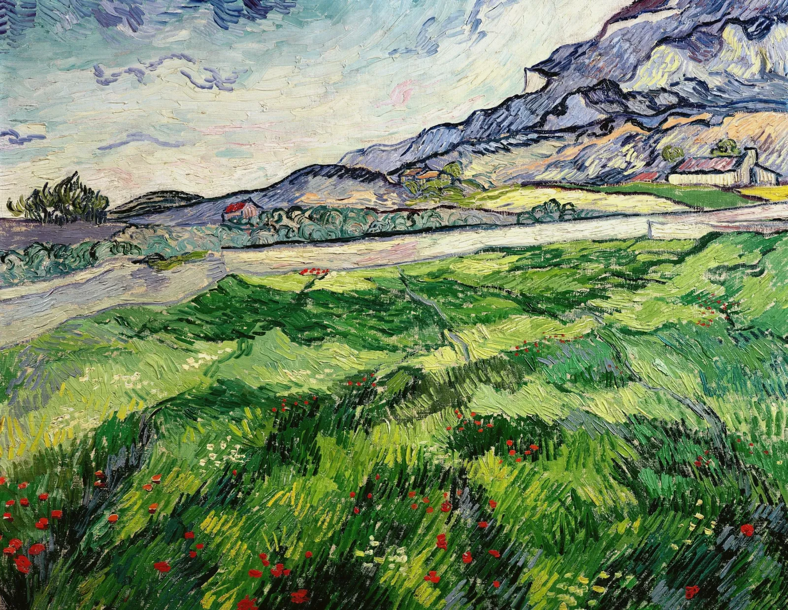 Green Wheat Field, Vincent van Gogh