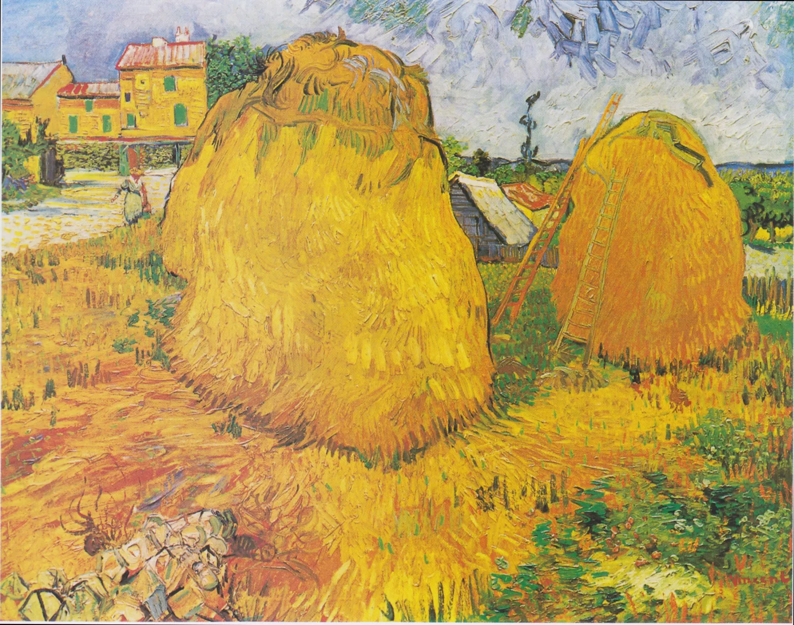 Haystacks in Provence, Vincent van Gogh