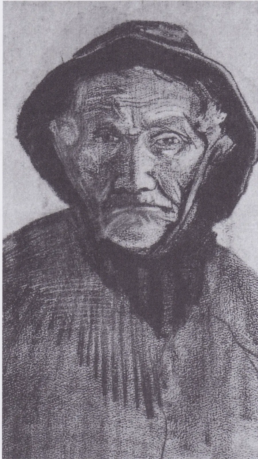 Head of an old fisherman with sou'wester, Vincent van Gogh