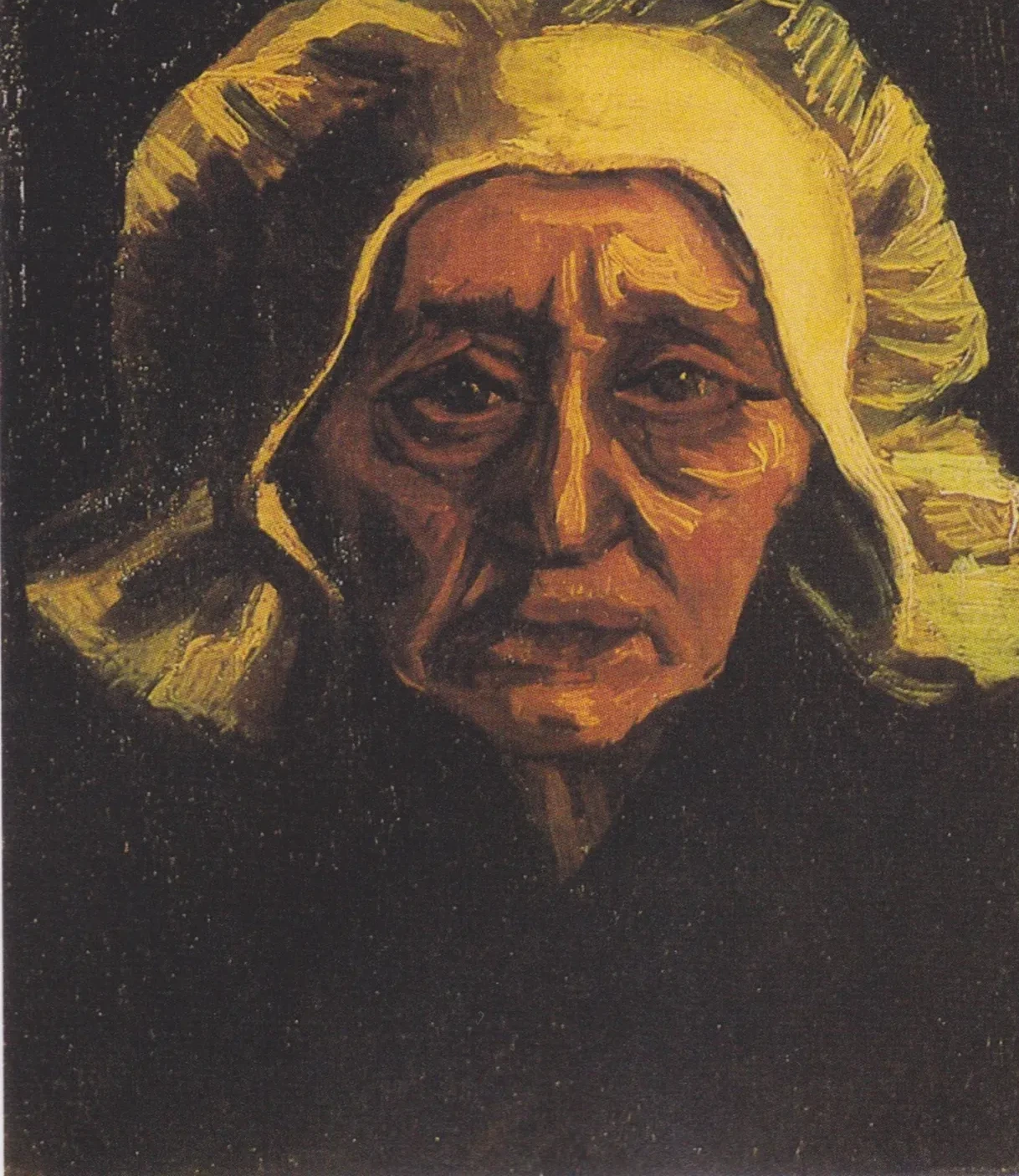 Head of an Old Peasant Woman with White Cap, Vincent van Gogh