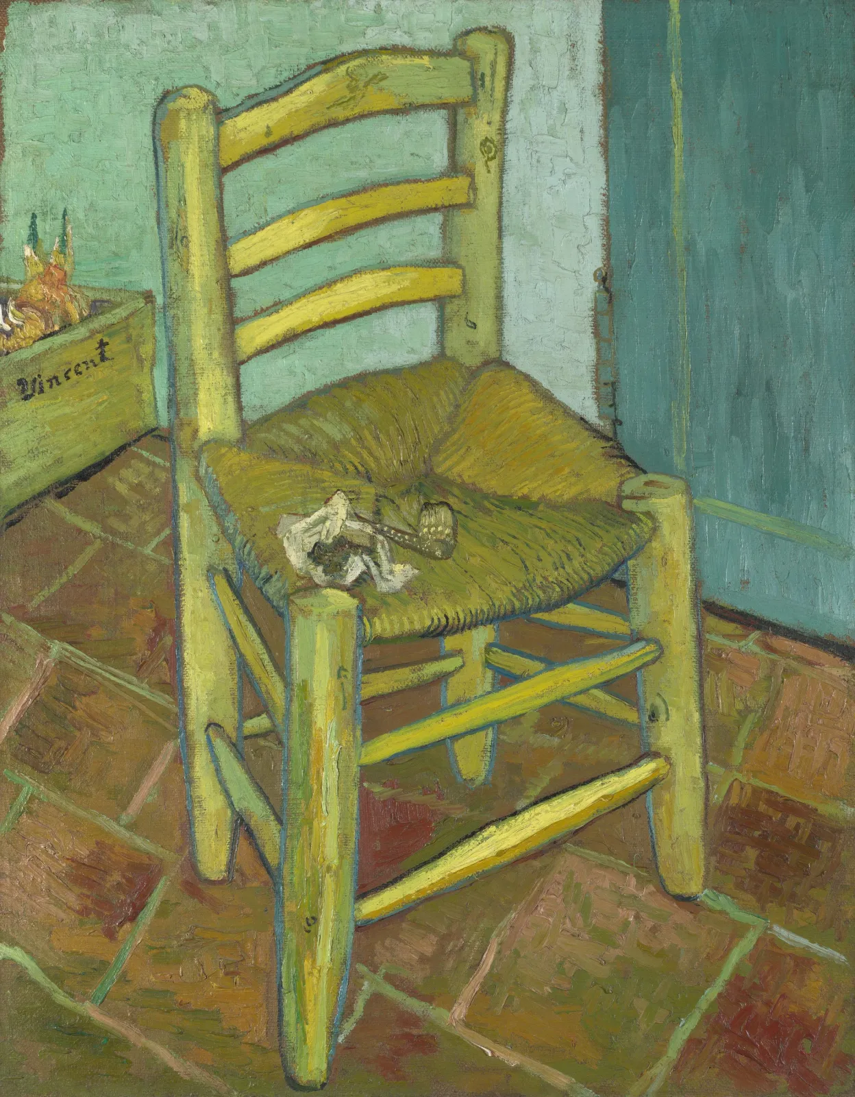 La Chaise de Vincent avec sa pipe, Vincent van Gogh