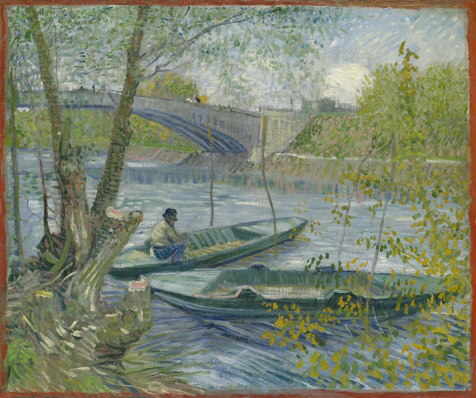 La pêche au printemps au pont de Clichy, Vincent van Gogh