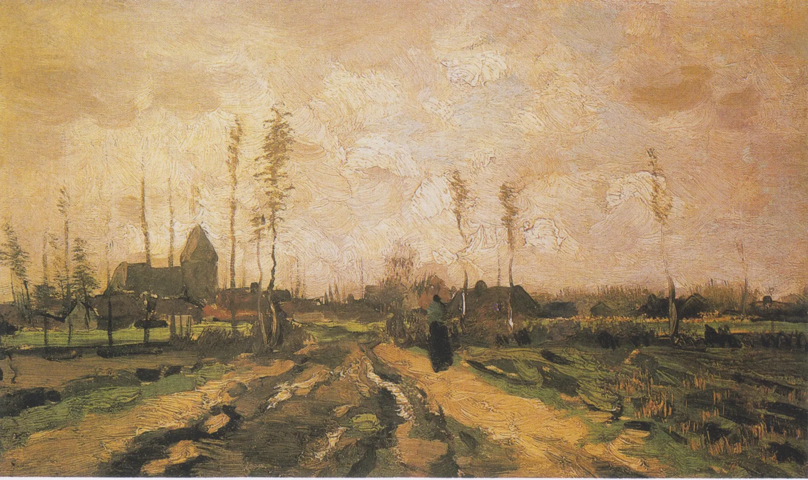 Landscape with Church and Houses, Vincent van Gogh