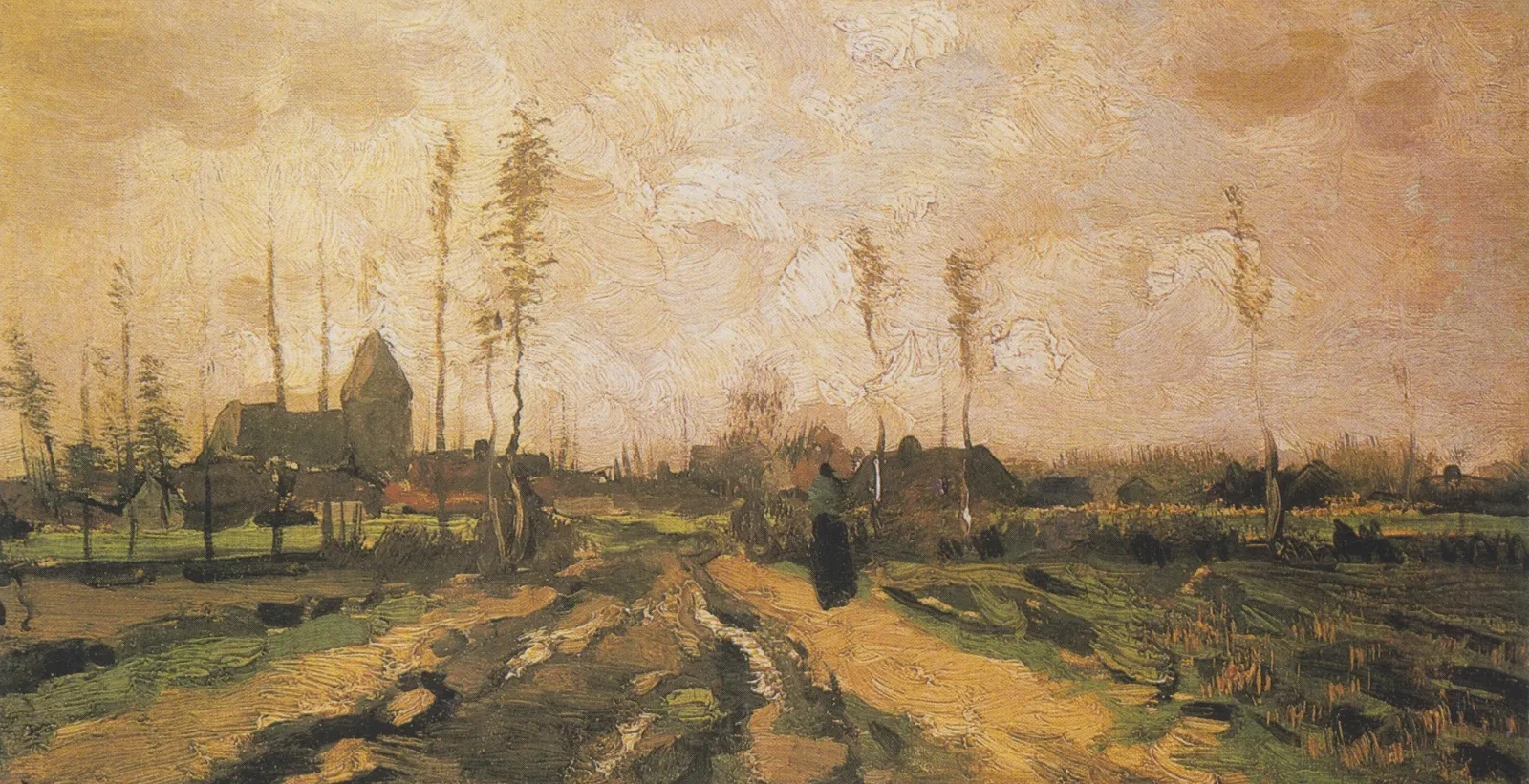 Landscape with Church and Houses, Vincent van Gogh