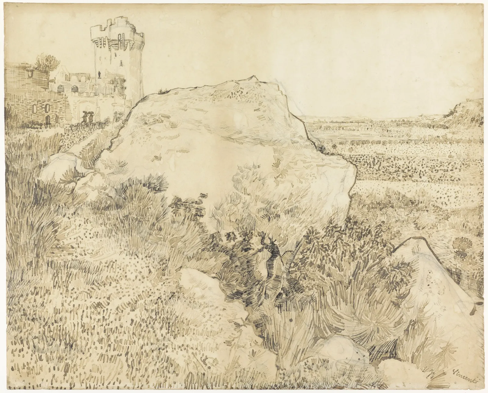 Le rocher de Montmajour,, Vincent van Gogh