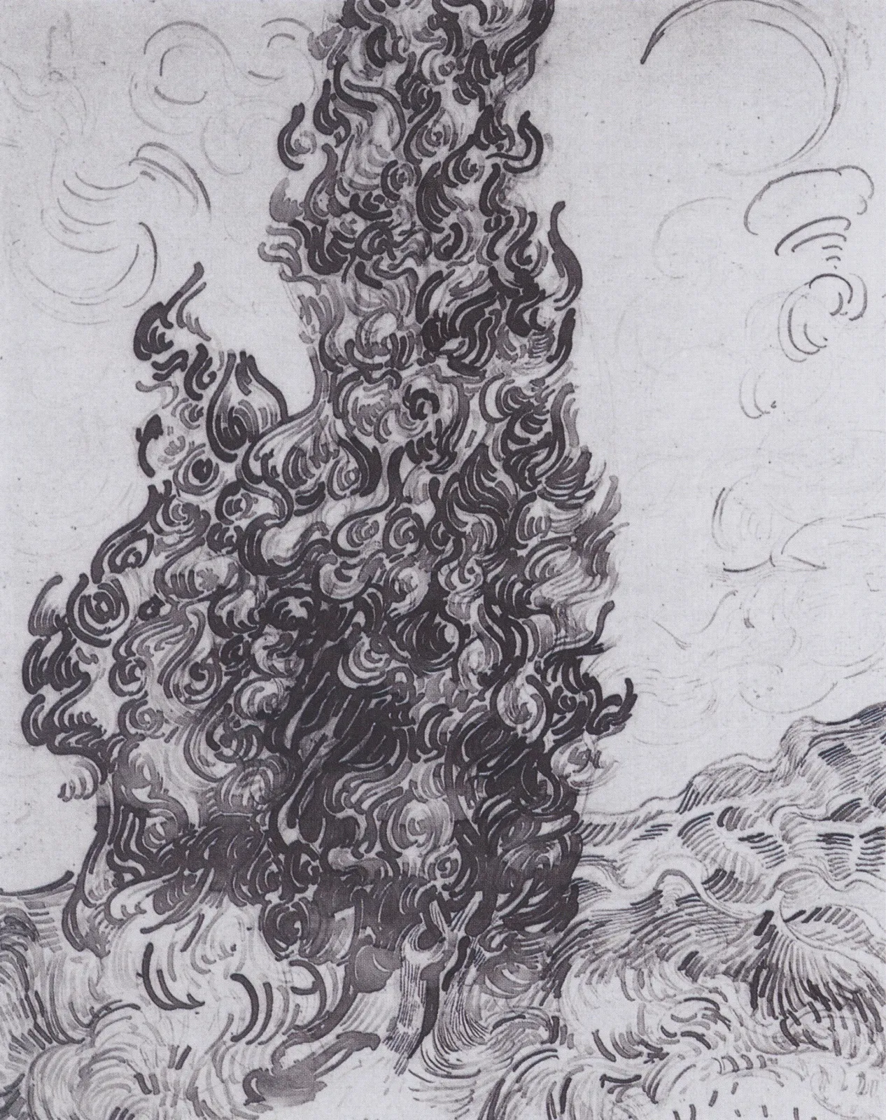 Les Cyprès, Vincent van Gogh