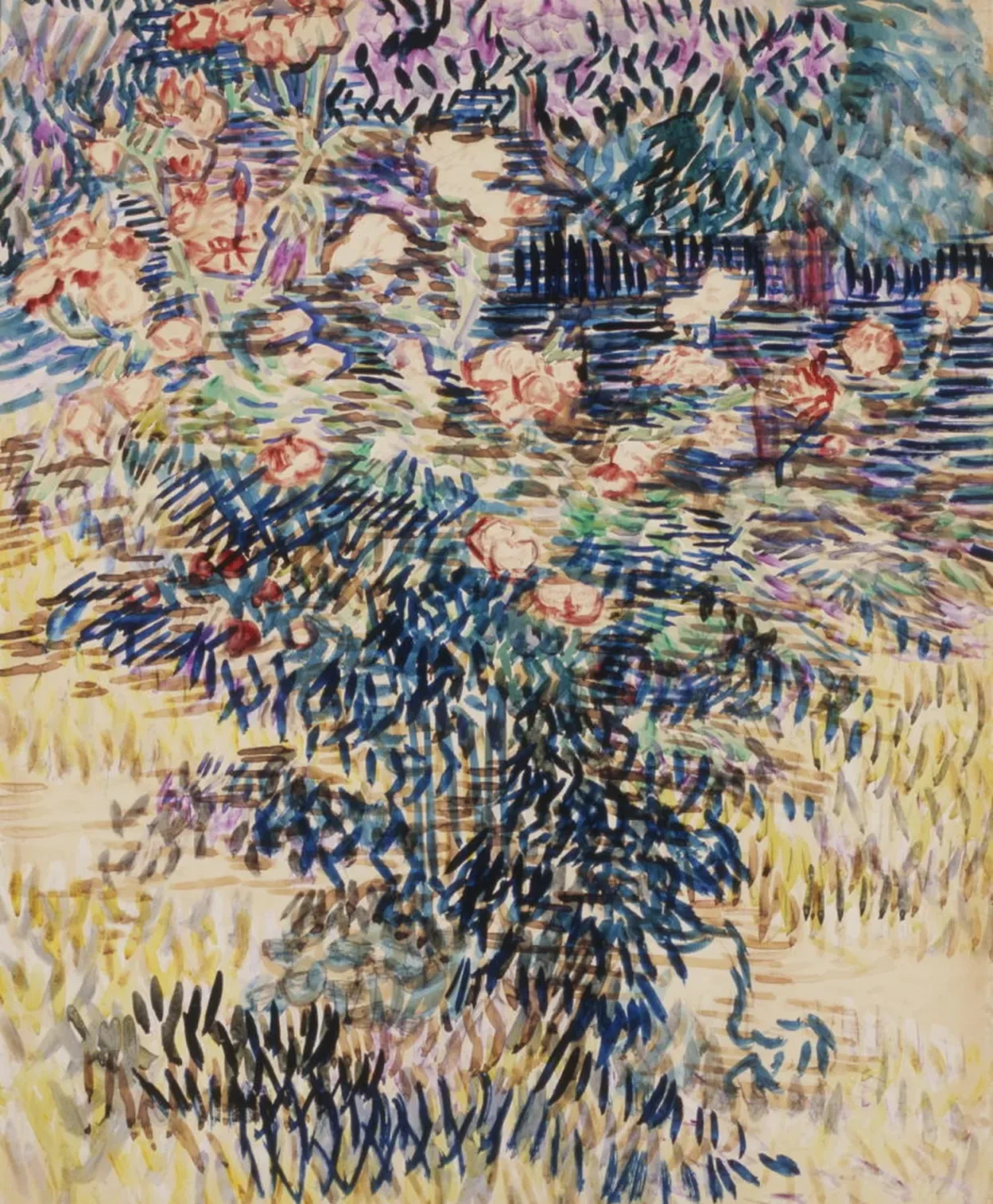 Les Lauriers roses. Le jardin à l'hôpital à Saint-Rémy, Vincent van Gogh