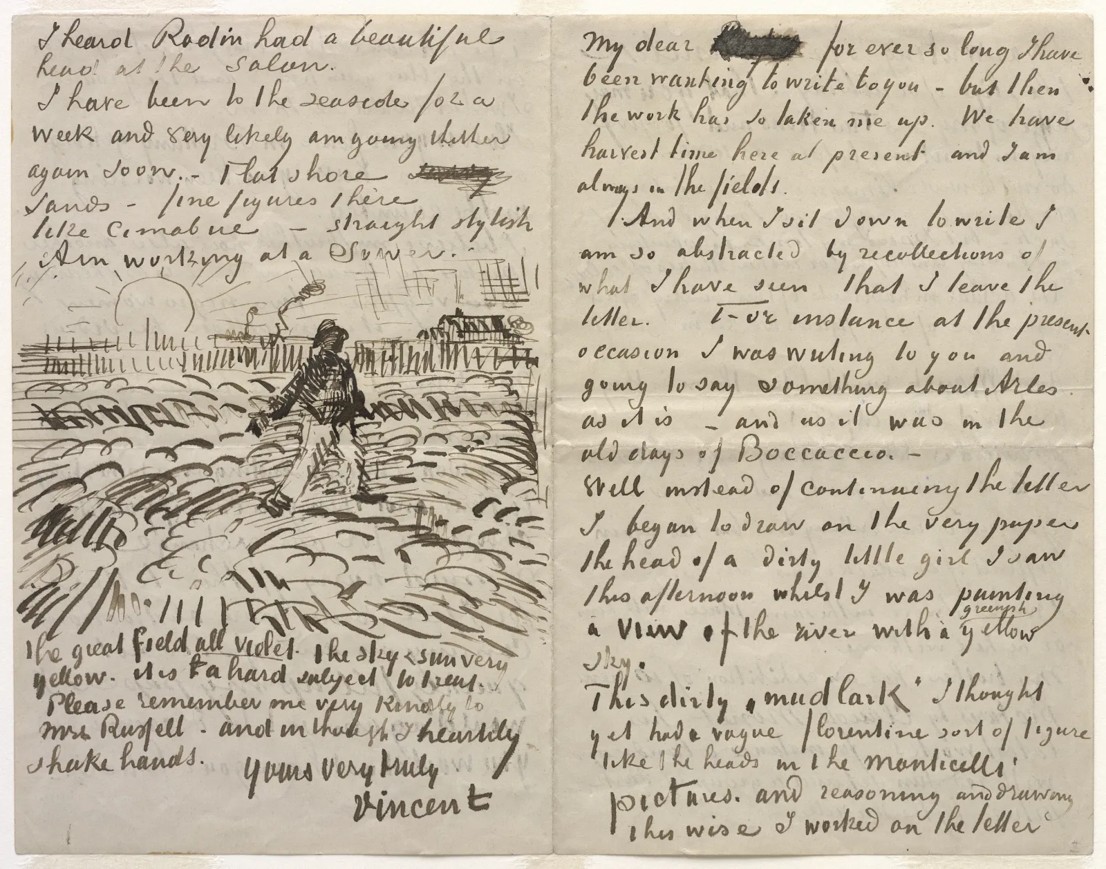 Letter to John Peter Russell, Vincent van Gogh