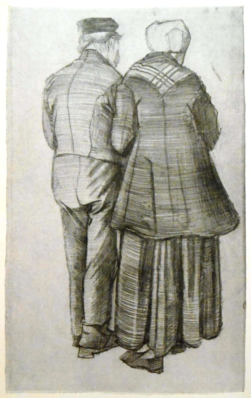 Old couple, seen from the rear, Vincent van Gogh