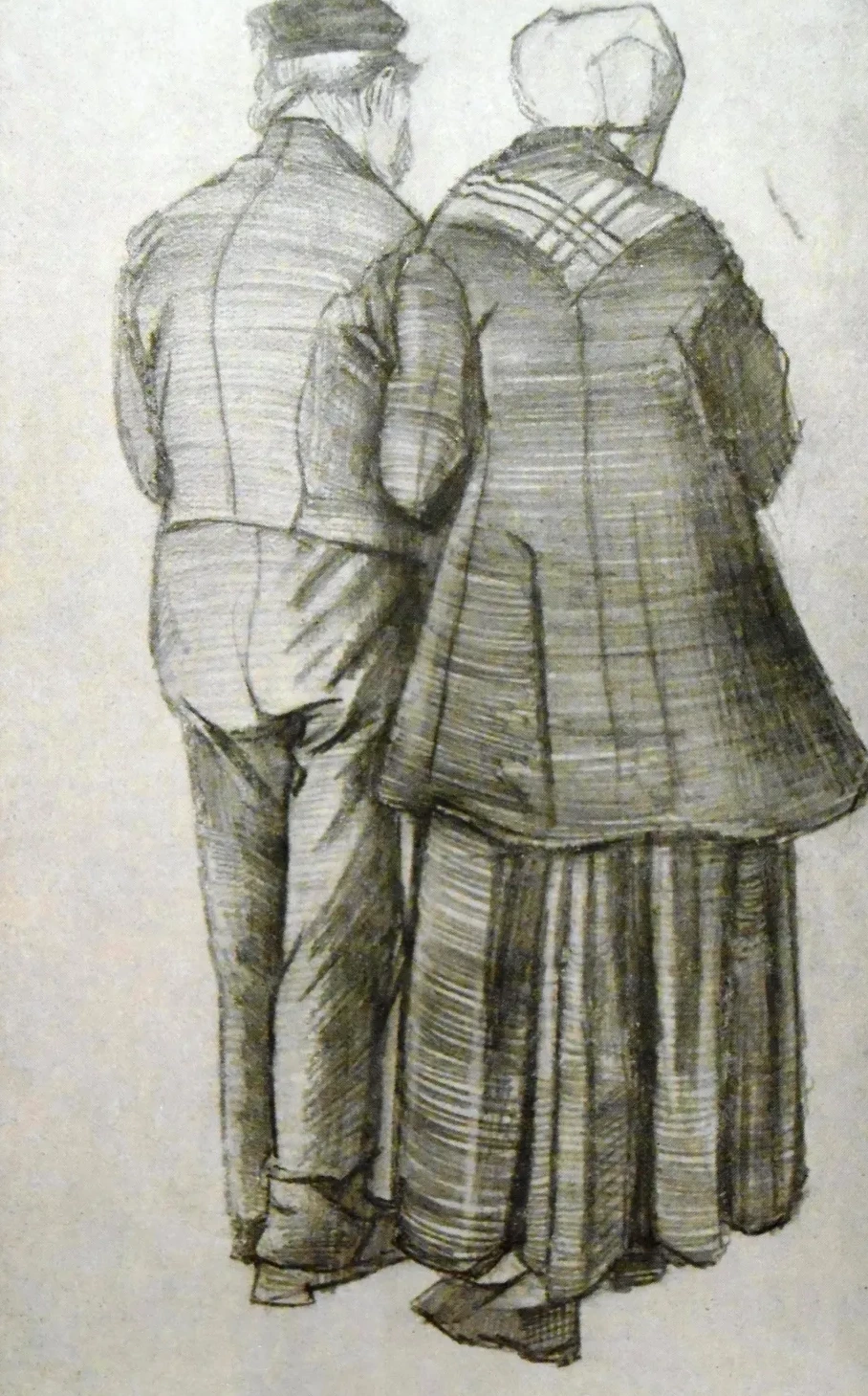 Old couple, seen from the rear, Vincent van Gogh